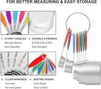 Measuring Cups and Spoons - Wildone Stainless Steel 20 Piece Stackable Set, Includes 8 Measuring Cups, 10 Measuring Spoons, 1 Leveler & 1 Whisk, for Dry and Liquid Ingredient