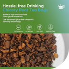 FullChea - Chicory Root Tea, 50 Teabags - Pure Chicory Root Herbal Tea - Coffee Alternative - Non-GMO - Caffeine-free - Support Liver Health & Rich in Antioxidants