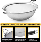 Stainless Steel Fine Mesh Strainers, Set of 3 Sizes Strainer for Kitchen, Wire Sieve with Insulated Handle Kitchen Strainer, Baking Tools Colander, Food Preparation, Flour Sifter, Rice, Pasta Strainer