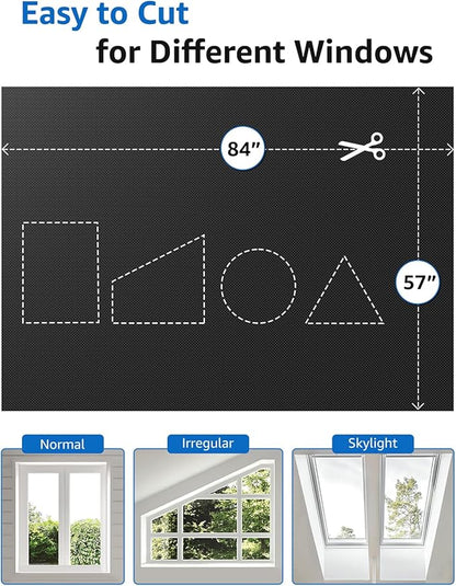 Blackout Curtains for Bedroom Portable 84"x60" Blackout Shades | 100% Black Out - Image 4