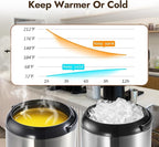 Insulated Beverage Dispenser, Thermal Hot Beverage Dispenser, Stainless Steel Hot Beverage Dispense, Hot Coffee Dispenser with Spigot for Coffee Hot tea,Cold Milk,Water,Juice 6L (Non-electric)