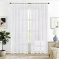 SpaceDresser Check Sheer Curtains 72 Inches Long by SpaceDresser