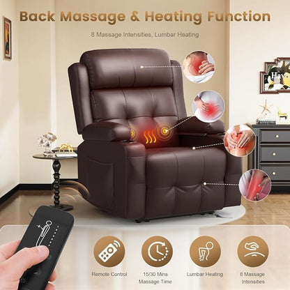 Recliner Sofa Set, Home Theater Seating Wall Hugger Recliners - Image 7