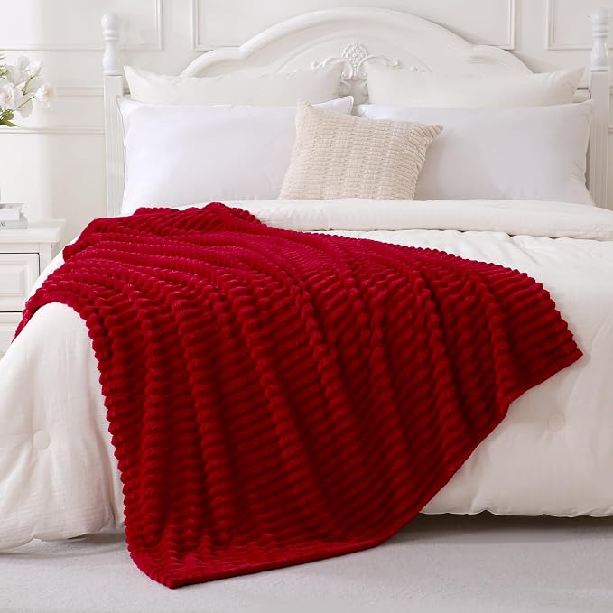Red Fleece Throw Blanket 108”×90” - Image 3