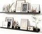 Fun Memories Picture Ledge Shelves Set of 2, 36 Inch Rustic Wall Mounted by FunMemories