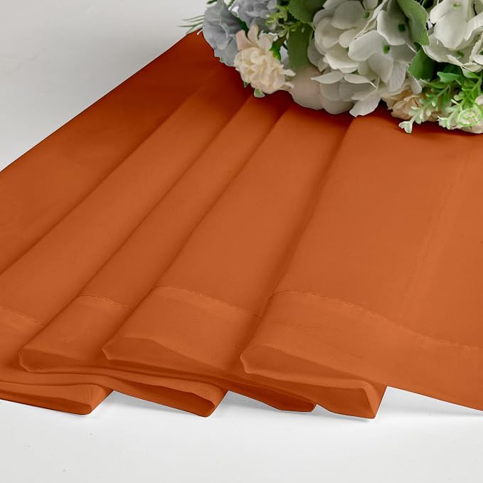 Orange Sheer Curtains 90 Inches Long 2 Panels, Light Filtering Voile Airy - Image 7