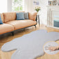 ORINOVA Grey Faux Rabbit Washable Furry Fur Area Rugs by ORINOVA