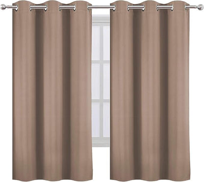 Cappuccino Blackout Curtains 38 x 54 Inch Length/Set of 2 Curtain - Image 2