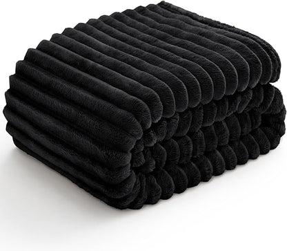 BEDELITE Ribbed Fleece Throw Blanket - Image 8