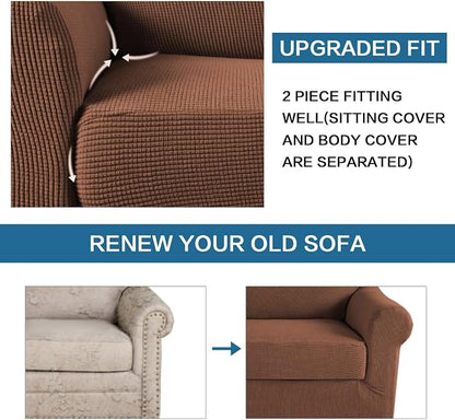 H.VERSAILTEX 2-Piece Armchair Cover Chair Slipcovers - Image 7