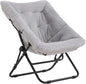 Tiita Comfy Saucer Chair, Soft Faux Fur Oversized Folding Accent Chair by TiitaHome