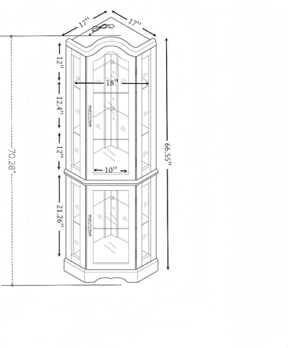 Glass Corner Display Cabinet - Image 2