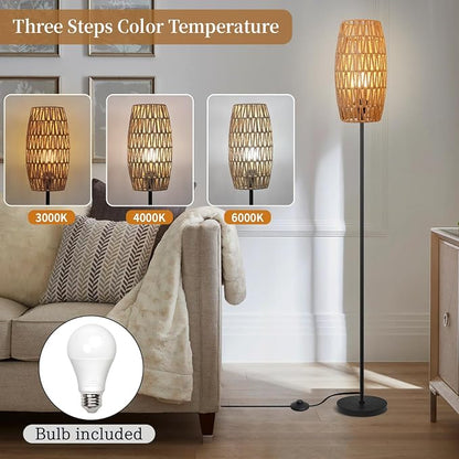 Ruiever Floor Lamp for Living Room, Farmhouse Floor lamp, Modern Standing lamp - Image 3