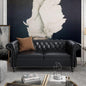 Chesterfield Loveseat Sofa, Modern Leather Small Sofa Couch 2 Seater by RUSTYER