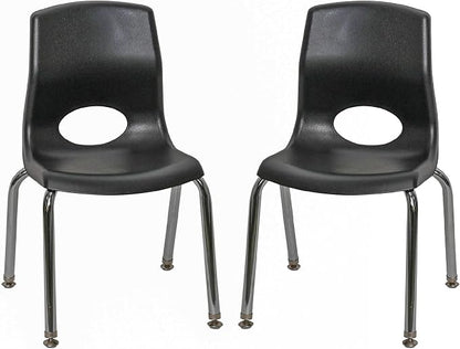Children’s Factory MyPosture Plus 12" Chair, 2 Pack, Stackable Ergonomic by Angeles