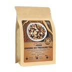 FullChea - Ginseng Six Treasure Tea, 30 Teabags, Traditional Chinese Herbal Blend for Kidney Health, Detox Tea With Ginseng, Mulberry, Huangjing, Maca, Goji Berry, Red Dates, Yam - Support Wellness