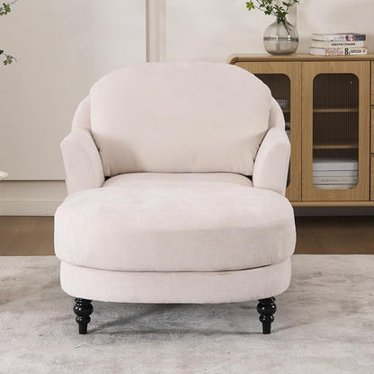 Chaise Lounge Chair Indoor, 59.8" Oversized Couch Reading Chairs，Chenille - Image 8