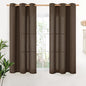 YoungsTex Brown Linen Curtains 48 Inch Length by YoungsTex