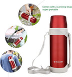 HoneyBee Coffee Thermo Keeps Liquid Hot or Cold for Up to 24 Hours Thermo 41 Ounce Thermos for Hot Drinks 18/8 Stainless Steel Bpa-Free Insulated Flask,termos para cafe…