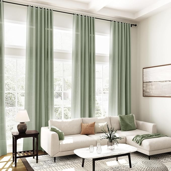 Desert Sage Linen 112 Inch Curtains - Image 8