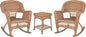 Jeco 3 Piece Rocker Wicker Chair Set by Jeco