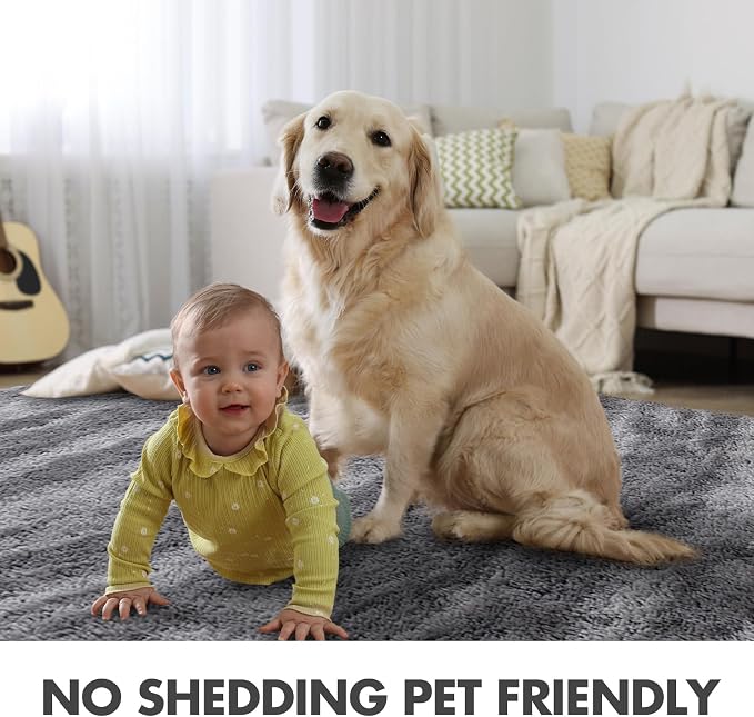 8x10 Ft Extra Large Shag Rugs for Living Room, Ultra Soft Fluffy Furry Area - Image 6
