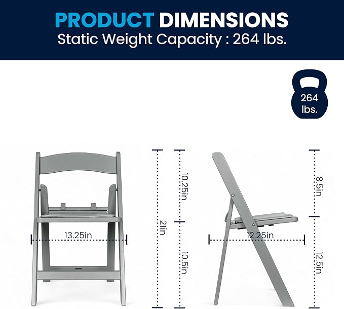 Flash Furniture Hercules Set of 2 Kids Gray Resin Folding Chairs - Image 3