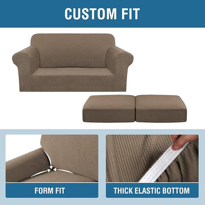 H.VERSAILTEX 3 Piece Stretch Sofa Covers - Image 4
