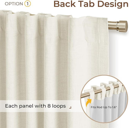 INOVADAY 100% Blackout Linen Curtains - Image 3