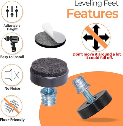 24 Pack M6 Thread Adjustable Furniture Levelers - Image 5
