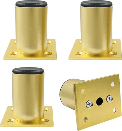 Set of 4 Aluminum Alloy Furniture Legs 2.36 Inch Height, 1.5 Inch Diameter by Kyuionty