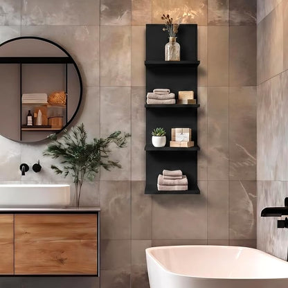 Homaterial Wall Shelves 4 Tier, Simple Vertical Corner Shelf - Image 5