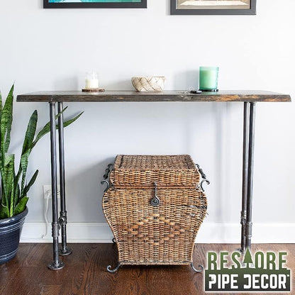 Restore by Pipe DÉCOR Live Edge Wood Console Table 48 in. x 16 in. x 34 in. - Image 2