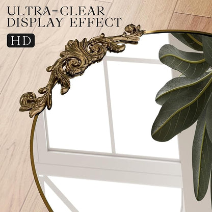 MISSDAY Vintage Baroque Full Length Mirror, Full Metal Frame Stand Up Retro - Image 7