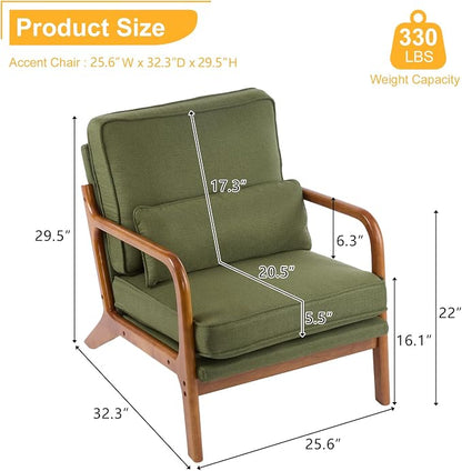 Karl home Accent Chair Mid-Century Modern Chair - Image 2