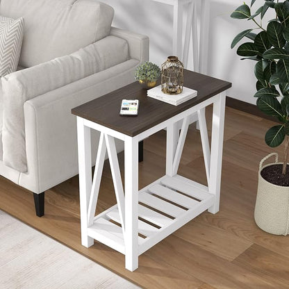 ChooChoo Farmhouse End Table, Narrow Side Table, Slim End Table - Image 5