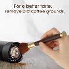 Molain Coffee Cleaning Brush, 16.7x1.58CM Coffee Machine Brush Coffee Accessories Cleaning Brush Barista Brush for Coffee Grinder and Espresso Machine with Vegan Brush Hair