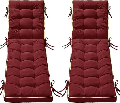 2 Pack 80x26 Inch Folding Chaise Lounge Cushion Quick Dry by AMCATON