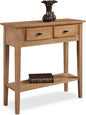 Leick Home Mission Console Table, Solid Wood, 2 Drawers, Bottom Display Shelf by LeickFurniture