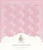 Harvest Cake Stencil - Seamless Delicate Pattern for Decorating Tall Double Barrel Cake to Use with Buttercream, Royal Icing, Ganache, Paint, Airbrush (Florentine)