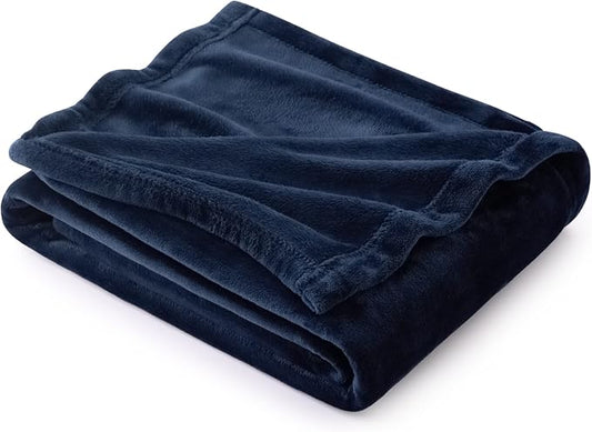 Bedsure GentleSoft Navy Blue Throw Blanket by Unknown