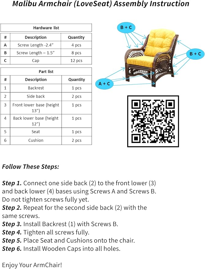 Malibu Lounge Living Accent Armchair Natural Rattan Wicker Handmade Design - Image 8