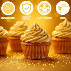 Nomeca Edible Glitter for Drinks Cakes, 8 grams Food Grade Luster Dust Sprinkles Glitter for Cake Decorations, DIY Cocktails, Beverages & Cake Decorating, Dessert Cake Topper (7-Shimmer Gold)