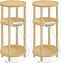HOOBRO Set of 2 Small Round Side Tables by HOOBRO