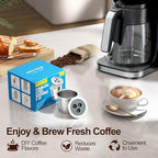 RETHONE Reusable K Cup Reusable Coffee Pods Compatible with Ninja Coffee Maker, Stainless Steel Reusable Coffee Filters for Ninja CFP201 CFP300 CFP301 CFP305 CFP307 CFP400 Dual Brew Pro (1 Pack)