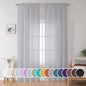 Light Grey Sheer Curtains 90 Inches Long by OWENIE