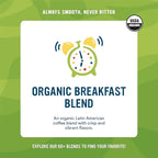 Cameron's Coffee Roasted Whole Bean Coffee, Organic Breakfast Blend, 4 Pound
