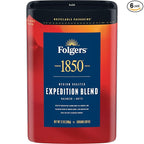 Folgers 1850 Expedition Blend Medium Roast Ground Coffee, 12 Ounce (Pack of 6)