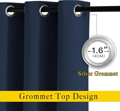 NICETOWN Room Darkening Curtains Blackout 40 inch Curtains - Image 2