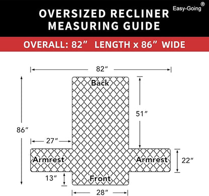 Easy-Going Reversible Couch Cover, Oversized Recliner, Water Resistant - Image 6
